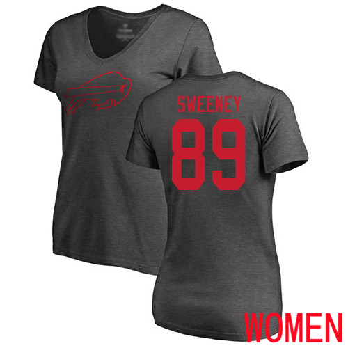 NFL Women Buffalo Bills 89 Tommy Sweeney Ash One Color T Shirt